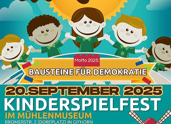 Flyer zum Weltkindertag 2025 im Mühlenmuseum